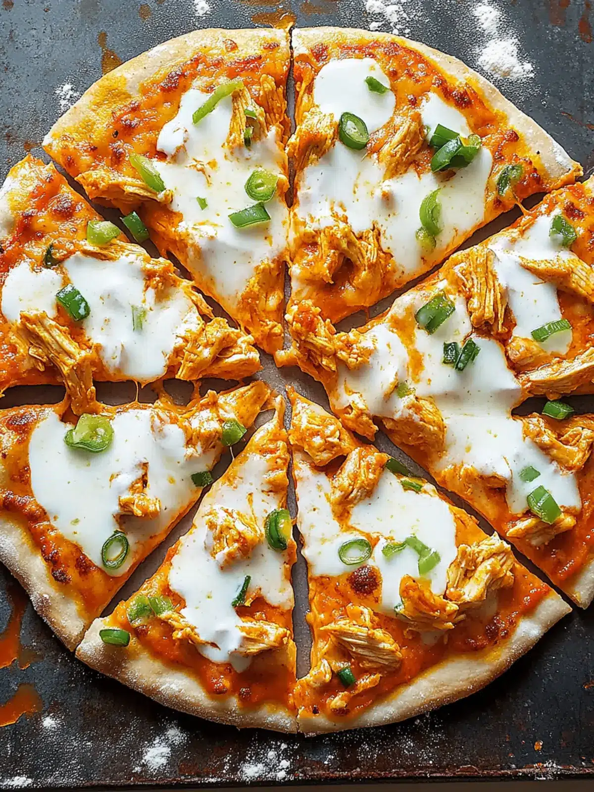 Zesty Buffalo Chicken Pizza with Melty Mozzarella Bliss 2 Zesty Buffalo Chicken Pizza with Melty Mozzarella and Cheddar