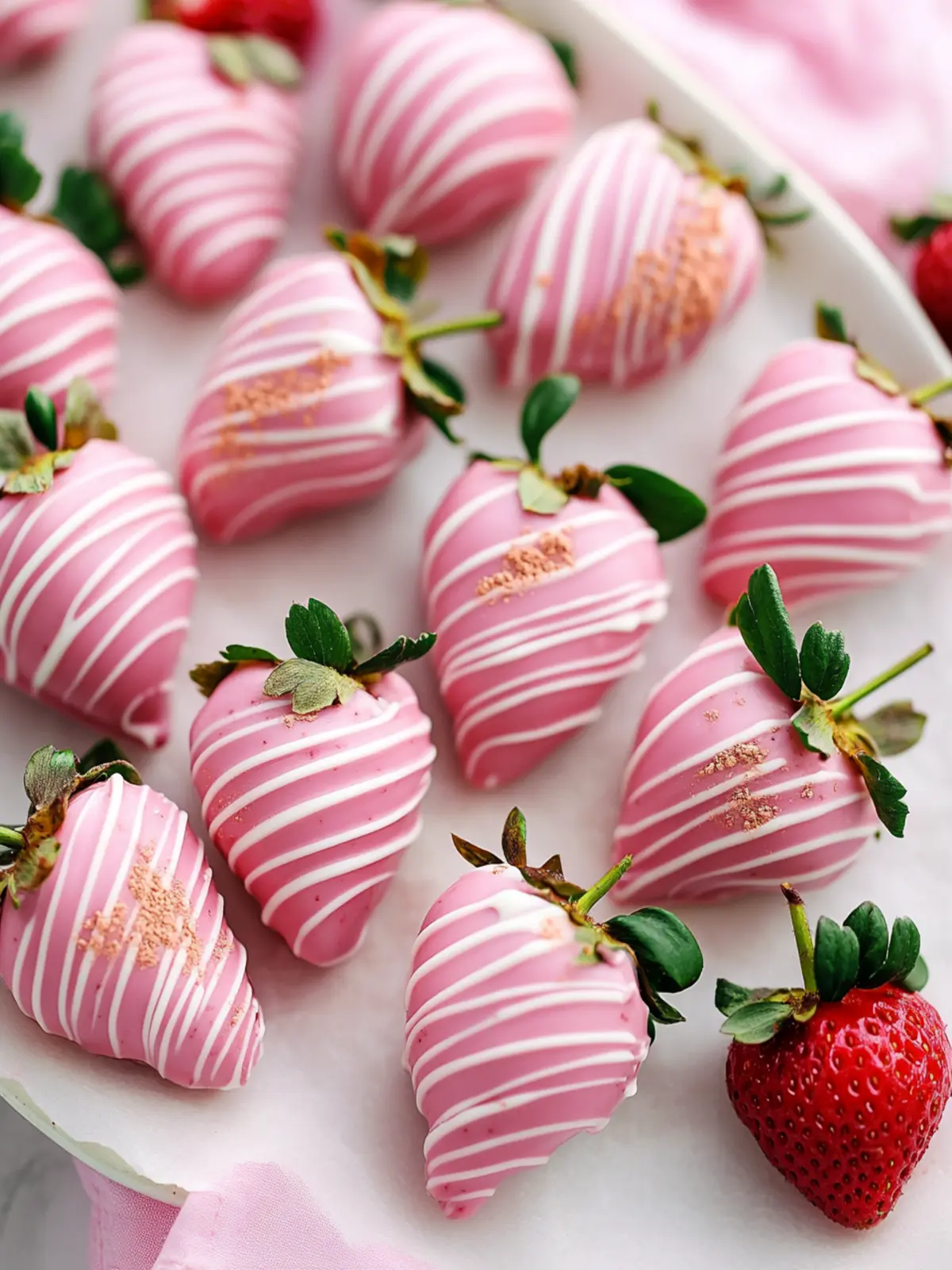 Decadent Pink Chocolate Covered Strawberries You ll Adore 3 Pink Chocolate Covered Strawberries
