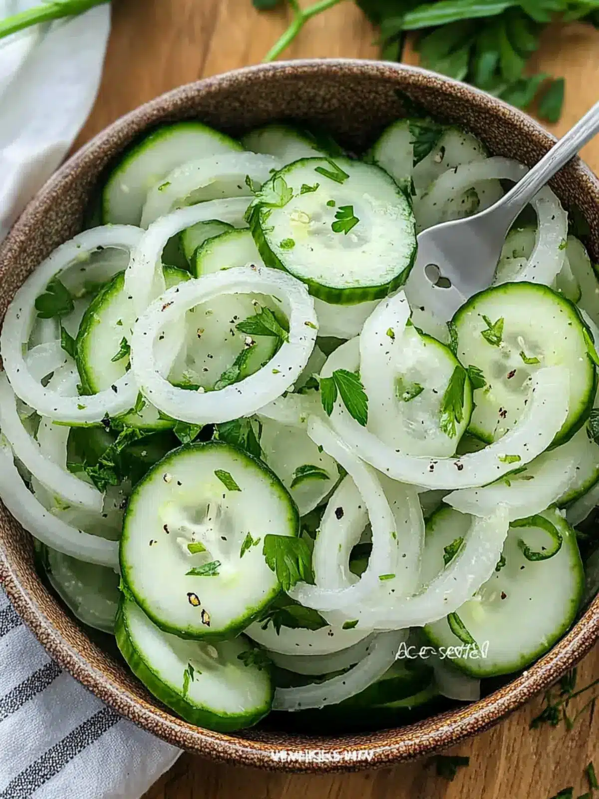 Refreshing Cucumber Onion Salad for a Cool Summer Treat 3 Cucumber Onion Salad