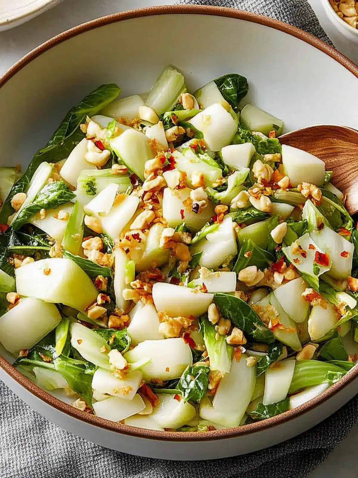 Refreshing Bok Choy Salad with Crunchy Noodles and Nuts 3 Bok Choy Salad