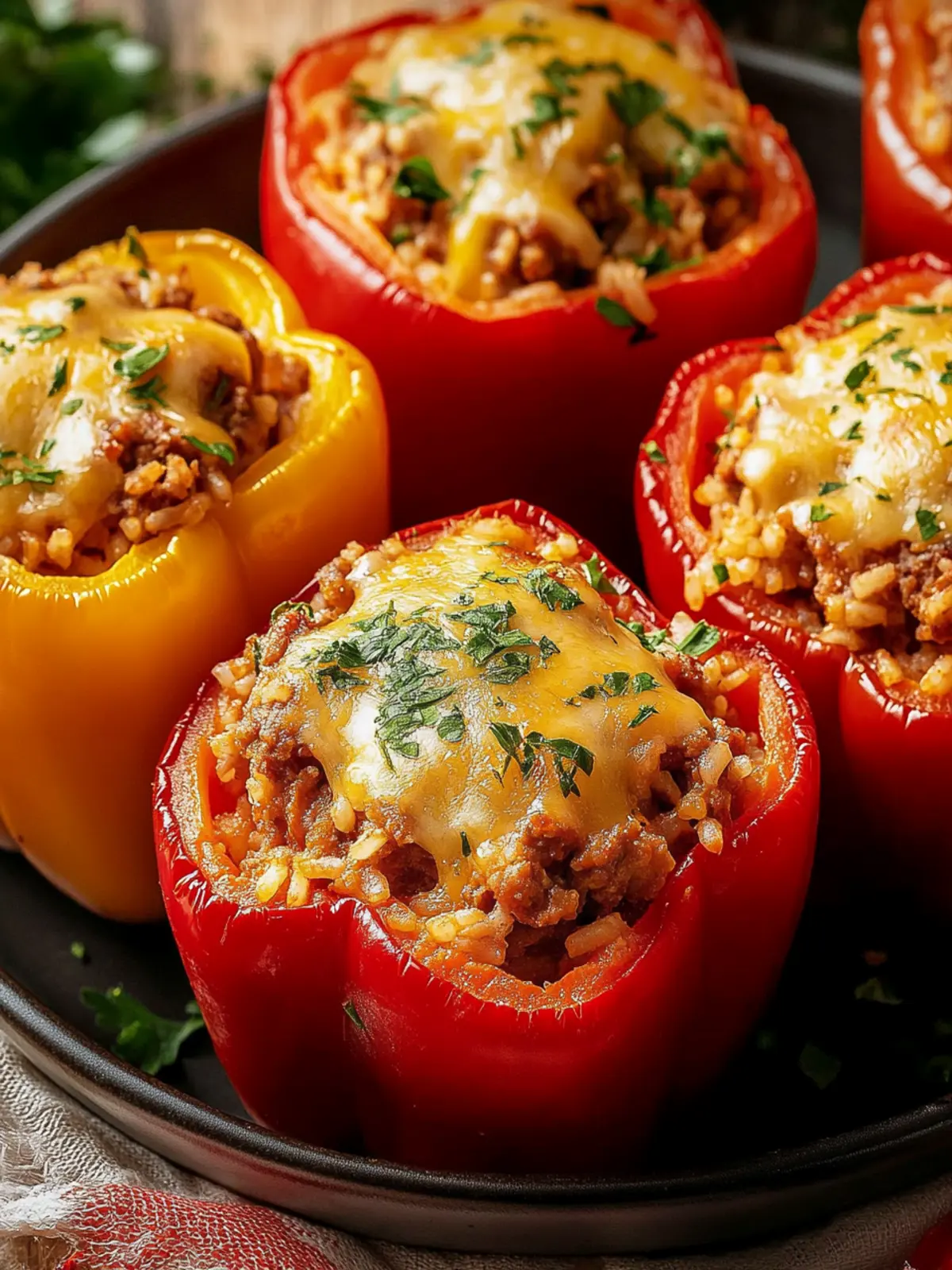 Savory Bell Peppers with Meat & Rice Filling You'll Love 3 Bell Peppers with Meat & Rice Filling